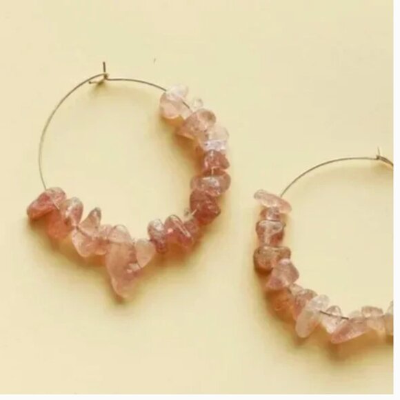 ❤️ FREE Hoop Modern Geo Faux Stone Peasant Hipster Hippie Art Deco Boho Earrings - Picture 2 of 4